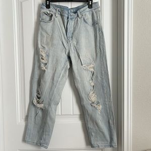 Distressed Mom Jeans